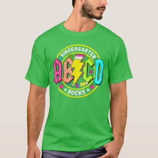 Kleuterschool Rocks ABCD Terug naar school Grappig T-shirt