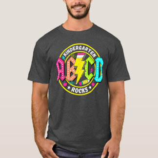Kleuterschool Rocks ABCD Terug naar school Grappig T-shirt