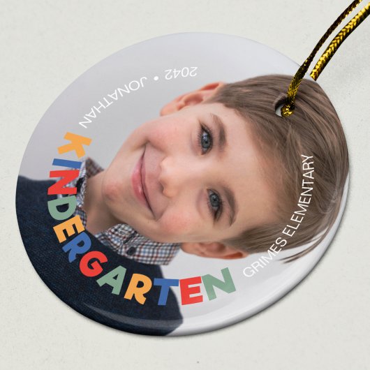 Kleuterschool schooljaar Keepsake Foto Keramisch Ornament