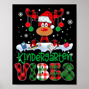Kleuterschool sfeer leerkracht Buffalo geruite ren Poster