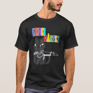 Kleuterschool Squad Terug Op School Boze Kat Gezic T-shirt