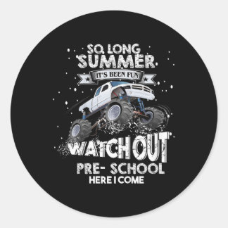 Kleuterschool Terug naar school Afscheid zomer Mon Ronde Sticker