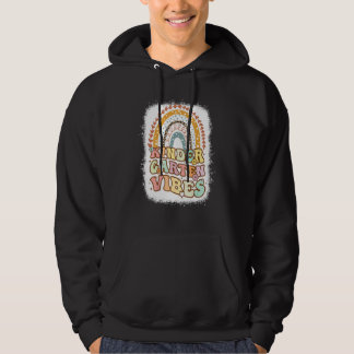 Kleuterschool Vibes Regenboog Retro Leraar Terug n Hoodie