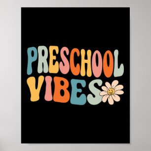 Kleuterschool Vibes Schattige Retro Terug naar Sch Poster