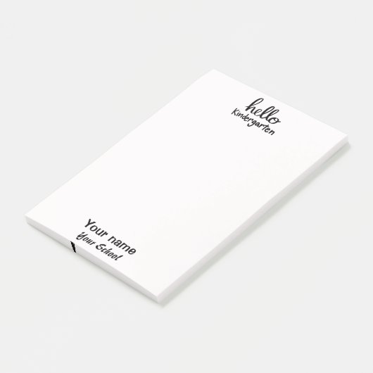Kleuterschool zwart en wit post-it® notes (Schuin)