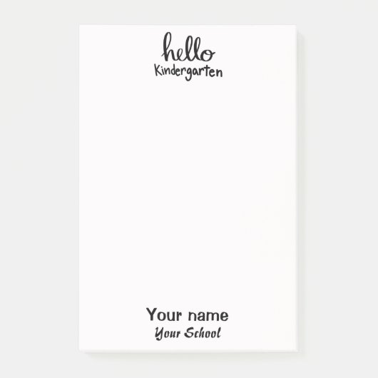 Kleuterschool zwart en wit post-it® notes (Voorkant)