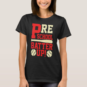 Kleuterslagbal Honkbal Softbal Terug naar school T-shirt