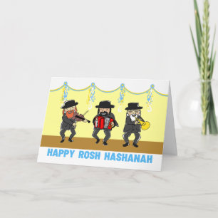 Klezmerband voor Rosj Hasjana Joods Nieuwjaar Feestdagen Kaart