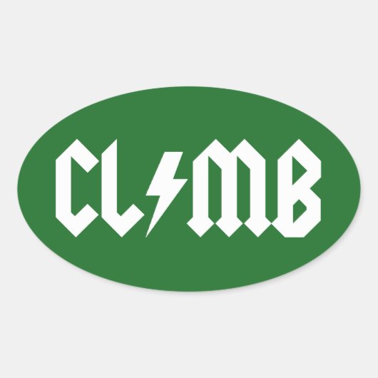 Klib Rock'n Roll Ovale Sticker (Voorkant)