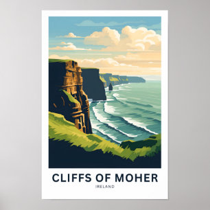 Kliffen van Moeder Ierland Reisprint Poster