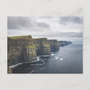 Kliffen van Moher, Ierland, bewolkt Briefkaart