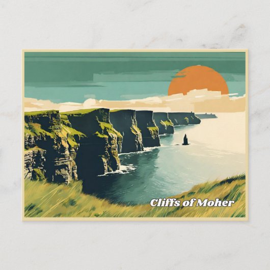 Kliffen van Moher, Ierland Briefkaart (Voorkant)