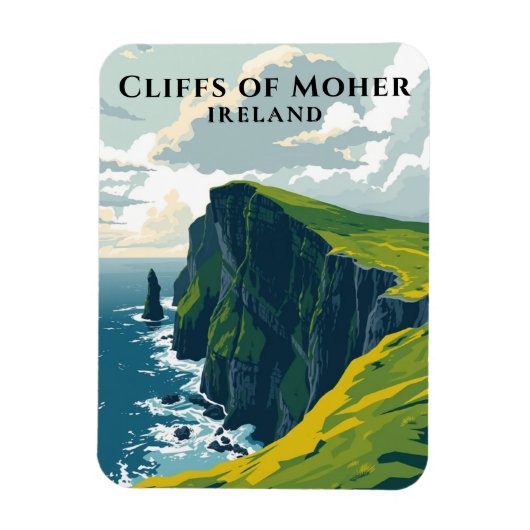 Kliffen van Moher Ireland Iconische Ierse kust Magneet (Verticaal)