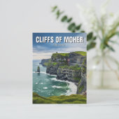 Kliffen van Moher Ireland Reizen Briefkaart (Staand voorkant)