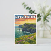 Kliffen van Moher Ireland Reizen Briefkaart (Staand voorkant)