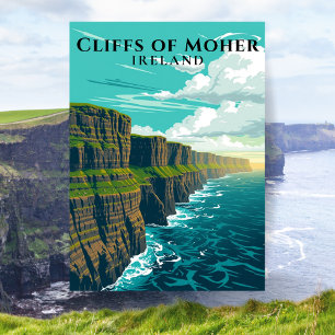 Kliffen van Moher Ireland Schilderachtig Kust Briefkaart