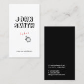 Klik! Cute Typography Baker Bakery Visitekaartje (Voorkant / Achterkant)