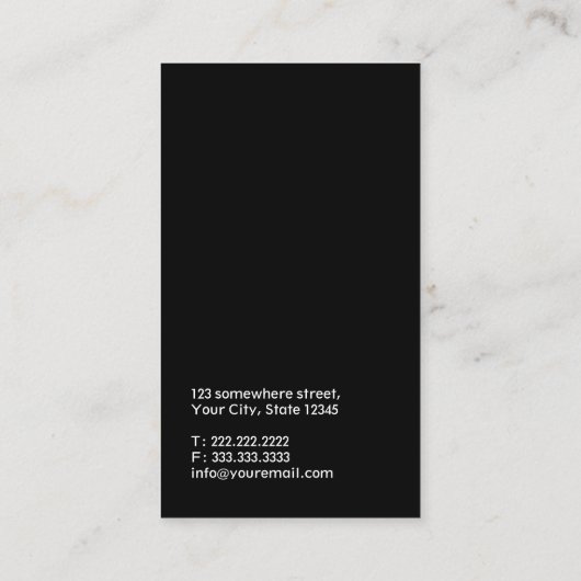 Klik! Cute Typography Baker Bakery Visitekaartje (Achterkant)