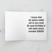 KLIK NIET VERDER - 40ste BRITHDAY Kaart (Binnen)