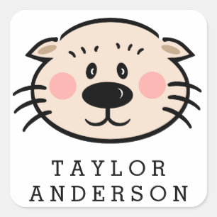 (klik om de naam te wijzigen) Ollie Vierkante Sticker