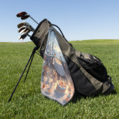 Klik op Aanpassen om naar uw eigen te veranderen Golfhanddoek (Groen)