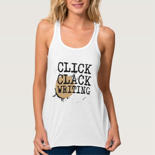 Klik op Clack Writing Gear Tanktop (Voorkant)