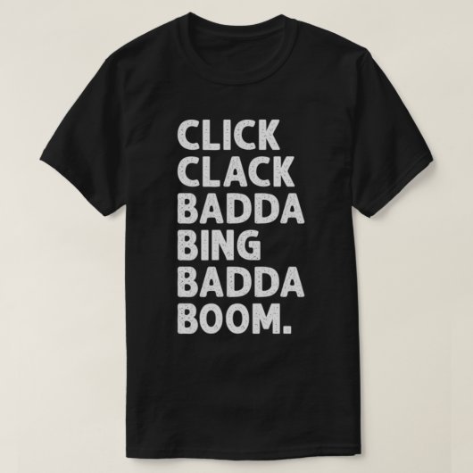 klik op de klap van badda boom italiaans sarcasme t-shirt (Design voorkant)
