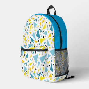 Klik op favoriet ontwerp Geel en blauw driehoek Bedrukte Rugzak