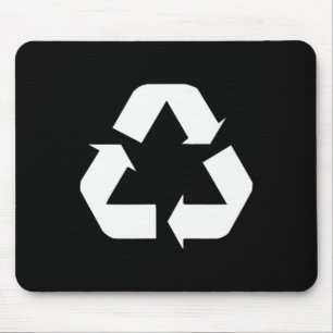 Klik op Groen-wit Recyclen Teken Ontwerpstandaard Muismat