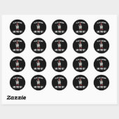 Klik rond en ontdek Humor Chicken Lovers-chr Ronde Sticker (Vel)