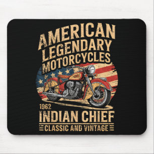 Klik & Vintage Amerikaanse Motorfiets Indian Gebor Muismat