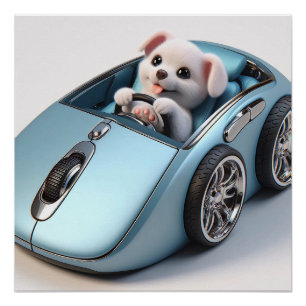 Klik & vroom: Puppy Driver Edition Perfect Poster