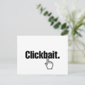 Klikbait. Briefkaart (Staand voorkant)