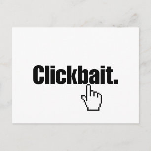Klikbait. Briefkaart