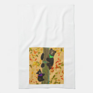 Klikkende Beren keukenhanddoek