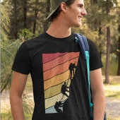 Klikkende silhouet op verharde regenboog t-shirt