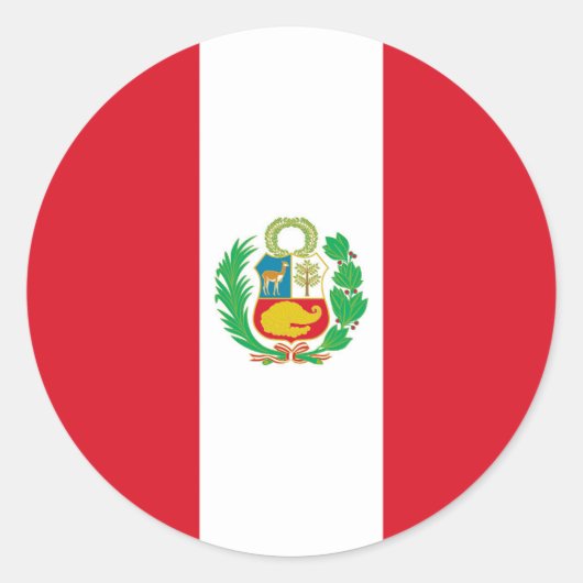 Klikker met vlag Peru Ronde Sticker (Voorkant)