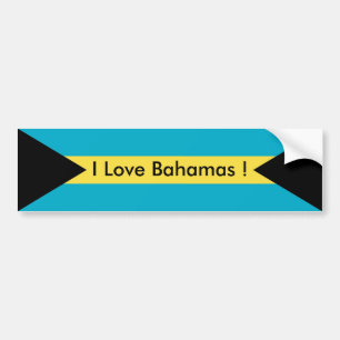 Klikker met vlag van Bahama's Bumpersticker