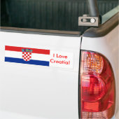 Klikker met vlag van Kroatië Bumpersticker (Op Truck)