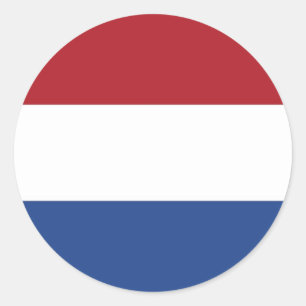 Klikker met vlag van Nederland Ronde Sticker