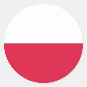 Klikker met vlag van Polen Ronde Sticker