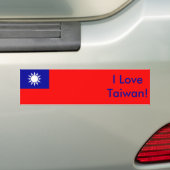 Klikker met vlag van Taiwan Bumpersticker (Op auto)