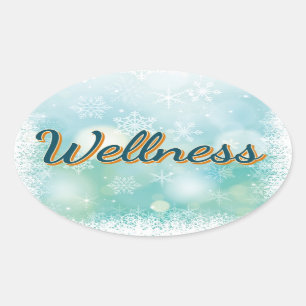 Klikker 'Wellness' voor je goede gezondheid. Ovale Sticker