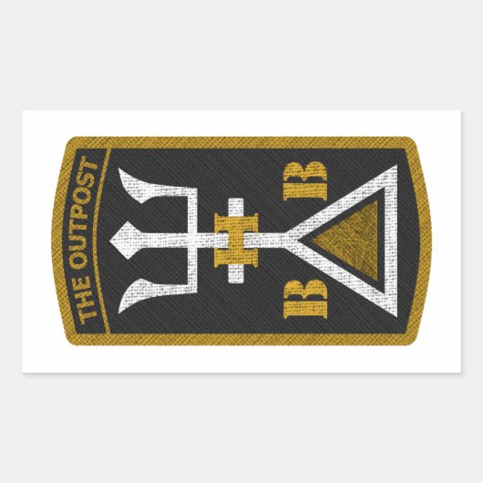 Klikker: wit/OP-BHB Rechthoekige Sticker (Voorkant)