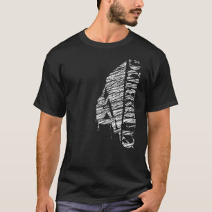 Kliksilhouet voor het bewerken van bergen t-shirt