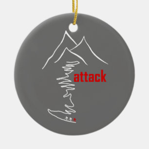 Klim, aanval keramisch ornament
