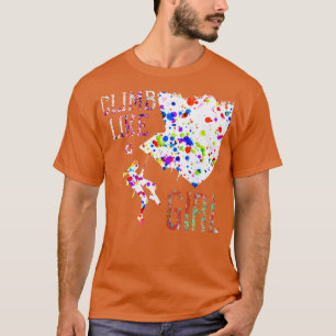 Klim als een meisje dat klimt t-shirt
