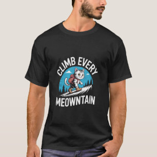 Klim elke poesberg Leuke katten wandelontwerp T-shirt