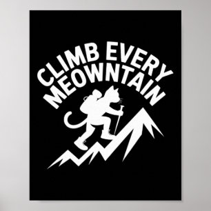Klim elke Poezenberg Wandelkat Leuk Poster