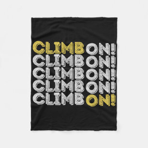 Klim erop! Geschenk voor rotsklimmen Bouldering Vo Fleece Deken